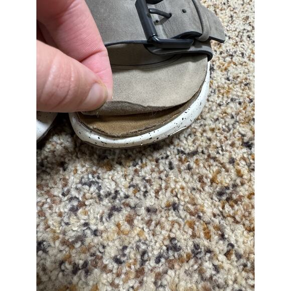 BIONICA Olin Leather Buckle Platform Sandal Shoes Olive Brown Size 8 - Picture 11 of 11